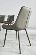Gray stylish contemporary chairs w/ tufted backs additional photo 5 of 5