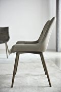 Gray stylish contemporary chairs w/ tufted backs by ESF additional picture 6