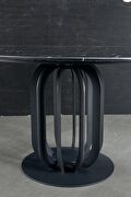 Ultra-contemporary black marble top dining table by ESF additional picture 8