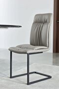 Gray eco leather dining chair by ESF additional picture 2