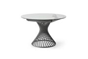 Round top marble-like ceramic table w/ rounded extensions by ESF additional picture 4