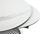 Round top marble-like ceramic table w/ rounded extensions by ESF additional picture 7