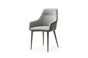 Contemporary gray dining chair additional photo 2 of 8