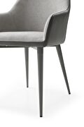 Contemporary gray dining chair additional photo 3 of 8