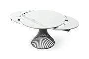 Round top marble-like ceramic table w/ extensions by ESF additional picture 8