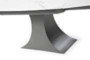 Top marble-like rounded ceramic table w/ extension by ESF additional picture 7