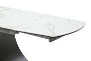 Top marble-like rounded ceramic table w/ extension by ESF additional picture 8