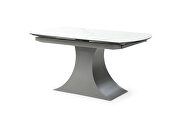 Rounded top marble-like ceramic table w/ extension by ESF additional picture 3