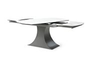 Rounded top marble-like ceramic table w/ extension by ESF additional picture 5