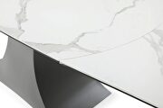 Rounded top marble-like ceramic table w/ extension by ESF additional picture 8