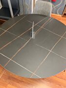 Round ceramic top dining table in black / dark gray by ESF additional picture 17