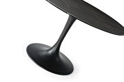 Round ceramic top dining table in black / dark gray by ESF additional picture 4