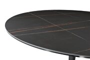 Black / dark gray round ceramic top dining table by ESF additional picture 5