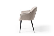 Elegant beige fabric dining chair by ESF additional picture 3