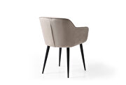 Elegant beige fabric dining chair by ESF additional picture 4