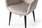 Elegant beige fabric dining chair by ESF additional picture 6