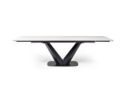 Extension ceramic top dining table w/ black base by ESF additional picture 3