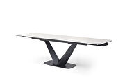 Extension ceramic top dining table w/ black base by ESF additional picture 4