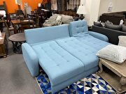 EU-made unique blue fabric sleeper sectional sofa by Galla Collezzione additional picture 8