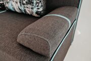 Modern brown fabric sofa w/ adjustable headrests by ESF additional picture 7