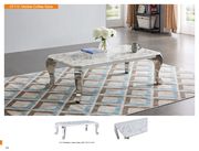 Real marble top / chrome legs coffee table by ESF additional picture 2
