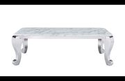 Real marble top / chrome legs coffee table by ESF additional picture 4