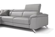 Italian recliner sectional in quality gray leather by ESF additional picture 7