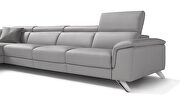 Italian recliner sectional in quality gray leather by ESF additional picture 8
