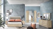 Italian beige high-gloss modern platform bed by MCS Mobili additional picture 3