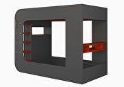 Gamers twin size bed in red / black finish by ESF additional picture 9