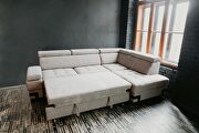 European fabric sectional w/ sleeper & storage by ESF additional picture 8