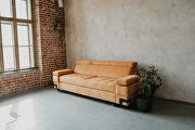 Orange fabric sofa bed made in EU by ESF additional picture 8