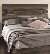Chocolate brown contemporary multicolor high-gloss bed additional photo 2 of 9
