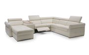 Ultra-modern beige top-grain leather sectional by Galla Collezzione additional picture 6