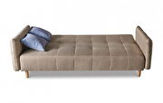 Modern light brown fabric sofa bed additional photo 3 of 10