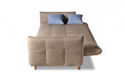 Modern light brown fabric sofa bed additional photo 4 of 10