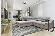Eu made gray fabric storage sectional additional photo 2 of 13