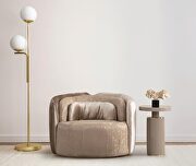 European designer light brown / beige fabric sofa by ESF additional picture 13