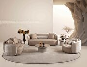 European designer light brown / beige fabric sofa by ESF additional picture 6