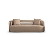 European designer light brown / beige fabric sofa by ESF additional picture 10