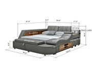 Versatile queen bed w/ storage/led lamp/stools and more by Camelgroup Italy additional picture 20