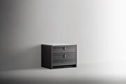 Rich gray high gloss finish night stand by ESF additional picture 3