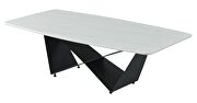 Marble top / solid gray steel base coffee table by ESF additional picture 4