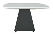 Marble top / solid gray steel base coffee table by ESF additional picture 6