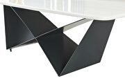 Marble top / solid gray steel base coffee table by ESF additional picture 8