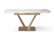 White matte finish extension dining table by ESF additional picture 12