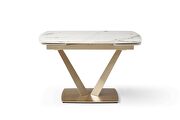 White matte finish extension dining table by ESF additional picture 13
