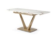 White matte finish extension dining table by ESF additional picture 14