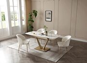White matte finish extension dining table by ESF additional picture 10