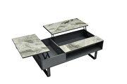 Marble lift top contemporary gray coffee table by ESF additional picture 7
